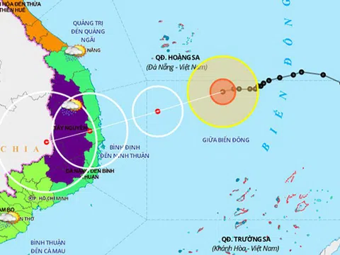 Bão số 10 giật cấp 10, cách quần đảo Hoàng Sa khoảng 330km