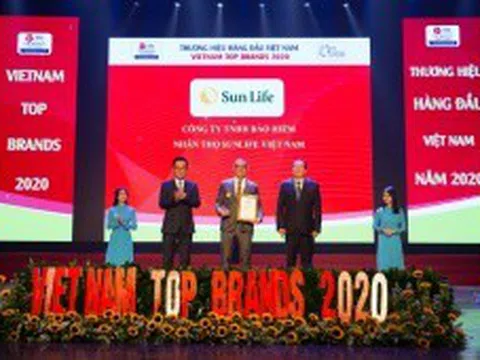 Sun Life Việt Nam đạt danh hiệu Top 10 Thương hiệu hàng đầu Việt Nam 2020