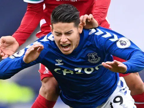 James Rodriguez nghỉ trận đầu tiên từ khi đến Everton