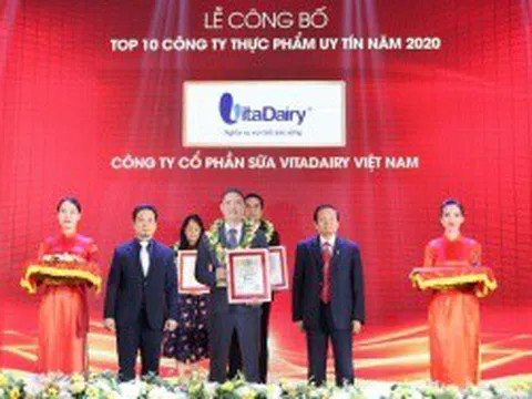 VitaDairy được vinh danh công ty sữa uy tín nhất Việt Nam