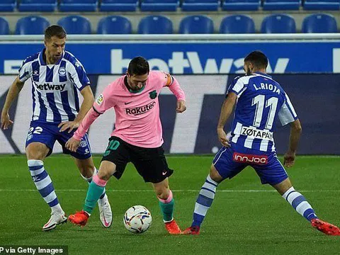 Messi gây thất vọng, Barcelona chia điểm cùng Alaves