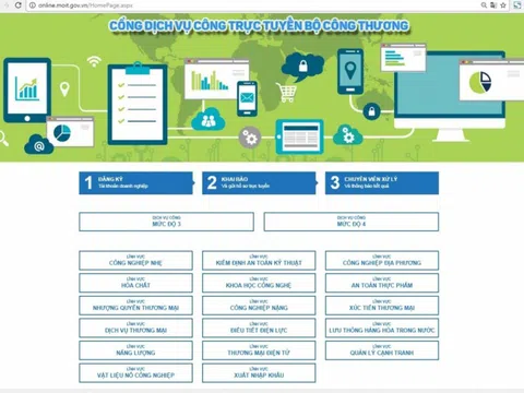 295 thủ tục hành chính cấp Trung ương của Bộ Công Thương được triển khai dịch vụ công trực tuyến